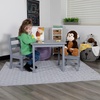 image:imageFlash Furniture Kyndl Kids Solid Hardwood Table and Chair Set for Playroom Bedroom Kitchen  3 Piece Set  NaturalGrey