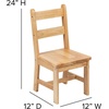 image:imageFlash Furniture Kyndl Kids Solid Hardwood Table and Chair Set for Playroom Bedroom Kitchen  3 Piece Set  NaturalNatural