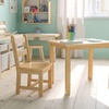 image:imageFlash Furniture Kyndl Kids Solid Hardwood Table and Chair Set for Playroom Bedroom Kitchen  3 Piece Set  NaturalNatural