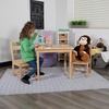 image:imageFlash Furniture Kyndl Kids Solid Hardwood Table and Chair Set for Playroom Bedroom Kitchen  3 Piece Set  NaturalNatural