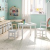 image:imageFlash Furniture Kyndl Kids Solid Hardwood Table and Chair Set for Playroom Bedroom Kitchen  3 Piece Set  White