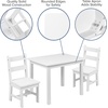 image:imageFlash Furniture Kyndl Kids Solid Hardwood Table and Chair Set for Playroom Bedroom Kitchen  3 Piece Set  White