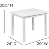image:imageFlash Furniture Kyndl Kids Solid Hardwood Table and Chair Set for Playroom Bedroom Kitchen  3 Piece Set  White