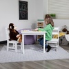 image:imageFlash Furniture Kyndl Kids Solid Hardwood Table and Chair Set for Playroom Bedroom Kitchen  3 Piece Set  White