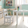 image:imageFlash Furniture Kyndl Kids Solid Hardwood Table and Chair Set for Playroom Bedroom Kitchen  3 Piece Set  White