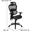 image:imageFlash Furniture LO Ergonomic Mesh Office Chair with 2to1 SynchroTilt Adjustable Headrest Lumbar Support and Adjustable Pivot Arms in BlackBlack