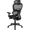 image:imageFlash Furniture LO Ergonomic Mesh Office Chair with 2to1 SynchroTilt Adjustable Headrest Lumbar Support and Adjustable Pivot Arms in BlackBlack
