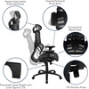 image:imageFlash Furniture LO Ergonomic Mesh Office Chair with 2to1 SynchroTilt Adjustable Headrest Lumbar Support and Adjustable Pivot Arms in BlackBlack