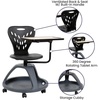 image:imageFlash Furniture Laikyn Dark Gray Mobile Desk Chair with 360 Degree Tablet Rotation and Under Seat Storage CubbyBlack