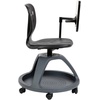 image:imageFlash Furniture Laikyn Dark Gray Mobile Desk Chair with 360 Degree Tablet Rotation and Under Seat Storage CubbyBlack