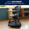 image:imageFlash Furniture Laikyn Dark Gray Mobile Desk Chair with 360 Degree Tablet Rotation and Under Seat Storage CubbyDark Gray