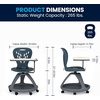 image:imageFlash Furniture Laikyn Dark Gray Mobile Desk Chair with 360 Degree Tablet Rotation and Under Seat Storage CubbyDark Gray