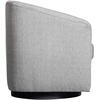 image:imageFlash Furniture Landon Upholstered Barrel Chair Commercial 360 Swivel Club Style Chair Sloped Armrests Woodgrain Vinyl Wrapped Metal Base Light Gray FabricLight Gray