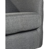 image:imageFlash Furniture Landon Upholstered Barrel Chair Commercial 360 Swivel Club Style Chair Sloped Armrests Woodgrain Vinyl Wrapped Metal Base Light Gray FabricDark Gray