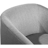 image:imageFlash Furniture Landon Upholstered Barrel Chair Commercial 360 Swivel Club Style Chair Sloped Armrests Woodgrain Vinyl Wrapped Metal Base Light Gray FabricLight Gray