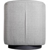 image:imageFlash Furniture Landon Upholstered Barrel Chair Commercial 360 Swivel Club Style Chair Sloped Armrests Woodgrain Vinyl Wrapped Metal Base Light Gray FabricLight Gray