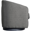 image:imageFlash Furniture Landon Upholstered Barrel Chair Commercial 360 Swivel Club Style Chair Sloped Armrests Woodgrain Vinyl Wrapped Metal Base Light Gray FabricDark Gray