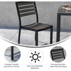 image:imageFlash Furniture Lark Outdoor Stackable Side Chair with Faux Teak Poly Slats Set of 2Gray Wash Teak