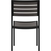 image:imageFlash Furniture Lark Outdoor Stackable Side Chair with Faux Teak Poly Slats Set of 2Gray Wash Teak