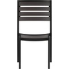 image:imageFlash Furniture Lark Outdoor Stackable Side Chair with Faux Teak Poly Slats Set of 2Gray Wash Teak