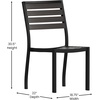 image:imageFlash Furniture Lark Outdoor Stackable Side Chair with Faux Teak Poly Slats Set of 2Gray Wash Teak