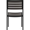 image:imageFlash Furniture Lark Outdoor Stackable Side Chair with Faux Teak Poly Slats Set of 2Gray Wash Teak