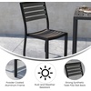 image:imageFlash Furniture Lark Outdoor Stackable Side Chair with Faux Teak Poly Slats Set of 2Gray Wash Teak