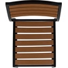 image:imageFlash Furniture Lark Outdoor Stackable Side Chair with Faux Teak Poly Slats Set of 2Teak