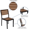 image:imageFlash Furniture Lark Outdoor Stackable Side Chair with Faux Teak Poly Slats Set of 2Teak