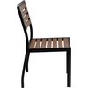 image:imageFlash Furniture Lark Outdoor Stackable Side Chair with Faux Teak Poly Slats Set of 2Teak