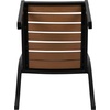 image:imageFlash Furniture Lark Outdoor Stackable Side Chair with Faux Teak Poly Slats Set of 2Teak