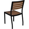 image:imageFlash Furniture Lark Outdoor Stackable Side Chair with Faux Teak Poly Slats Set of 2Teak