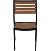 image:imageFlash Furniture Lark Outdoor Stackable Side Chair with Faux Teak Poly Slats Set of 2Teak