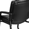 image:imageFlash Furniture LeatherSoft Executive Reception Chair with Padded Armrests and Sled Base Upholstered Side Chair for Living Room or Office Black