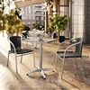 image:imageFlash Furniture Lila 235 Square Aluminum IndoorOutdoor Table Set with 2 Dark Brown Rattan ChairsBlack