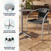 image:imageFlash Furniture Lila 235 Square Aluminum IndoorOutdoor Table Set with 2 Dark Brown Rattan ChairsBlack
