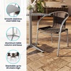 image:imageFlash Furniture Lila 235 Square Aluminum IndoorOutdoor Table Set with 2 Dark Brown Rattan ChairsDark Brown