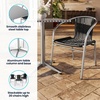 image:imageFlash Furniture Lila 275 Square Aluminum IndoorOutdoor Table Set with 4 Dark Brown Rattan ChairsBlack