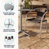 image:imageFlash Furniture Lila 275 Square Aluminum IndoorOutdoor Table Set with 4 Dark Brown Rattan ChairsDark Brown
