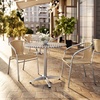 image:imageFlash Furniture Lila 315 Round Aluminum IndoorOutdoor Table Set with 2 Dark Brown Rattan ChairsBeige