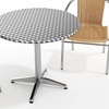 image:imageFlash Furniture Lila 315 Round Aluminum IndoorOutdoor Table Set with 2 Dark Brown Rattan ChairsBeige