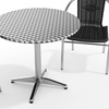 image:imageFlash Furniture Lila 315 Round Aluminum IndoorOutdoor Table Set with 2 Dark Brown Rattan ChairsBlack