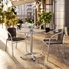 image:imageFlash Furniture Lila 315 Round Aluminum IndoorOutdoor Table Set with 2 Dark Brown Rattan ChairsDark Brown