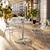 image:imageFlash Furniture Lila 315 Round Aluminum IndoorOutdoor Table Set with 2 Slat Back Chairs0