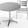 image:imageFlash Furniture Lila 315 Round Aluminum IndoorOutdoor Table Set with 2 Slat Back Chairs0