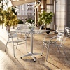 image:imageFlash Furniture Lila 315 Square Aluminum IndoorOutdoor Table Set with 2 Slat Back Chairs0