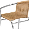 image:imageFlash Furniture Lila 4 Pack Commercial Aluminum and Beige Rattan IndoorOutdoor Restaurant Stack ChairAluminum and Beige