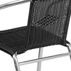 image:imageFlash Furniture Lila 4 Pack Commercial Aluminum and Beige Rattan IndoorOutdoor Restaurant Stack ChairAluminum and Black
