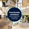 image:imageFlash Furniture Lila 4 Pack Commercial Aluminum and Beige Rattan IndoorOutdoor Restaurant Stack ChairAluminum and Dark Brown