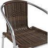 image:imageFlash Furniture Lila 4 Pack Commercial Aluminum and Beige Rattan IndoorOutdoor Restaurant Stack ChairAluminum and Dark Brown